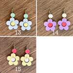 Drop Flower Earrings Multiple Color Options