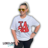 Cheer Sporty Megaphone Custom Graphic Tee | Long Lost Sister Boutique