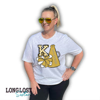Cheer Sporty Megaphone Custom Graphic Tee | Long Lost Sister Boutique