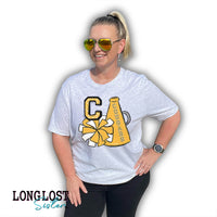 Cheer Sporty Megaphone Custom Graphic Tee | Long Lost Sister Boutique