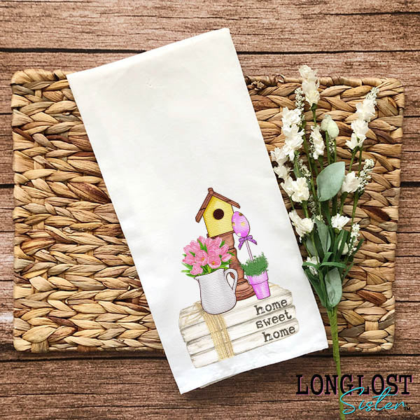 Easter Home Sweet Home Tea Towel