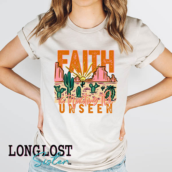 Faith Is Trusting The Unseen Dust Short Sleeve T-shirt