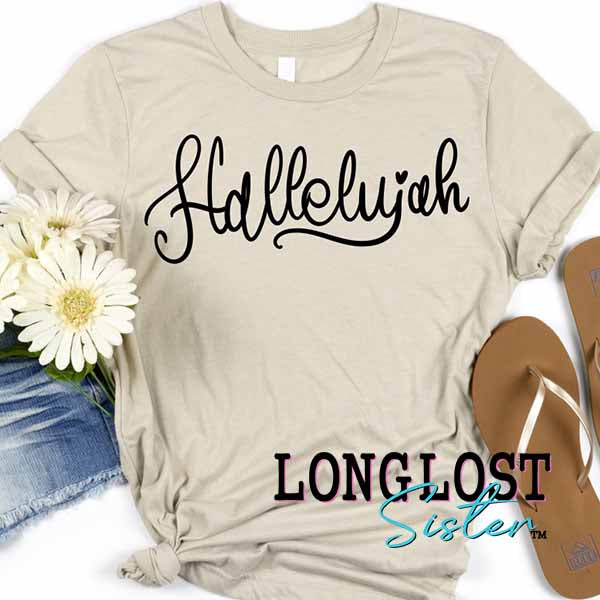 Hallelujah Hand Lettered Print T-shirt