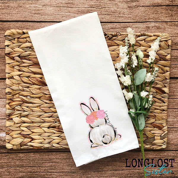 Happy Easter Pastel Bunny Tea Towel