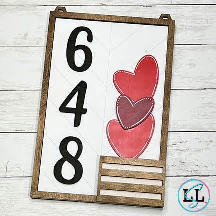 Hearts Valentine Interchangeable for Address Plaque