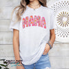 Mama Floral Faux Stitched Graphic Tee