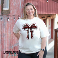 Coquette Mascot Team Color Checker Bow Graphic Tee | Long Lost Sister Boutique