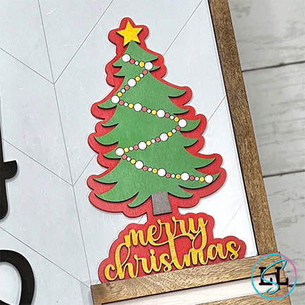 Merry Christmas Tree Interchangeable for Address Plaque