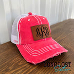 Personalized Monogram Distressed Ball Cap long lost sister boutique