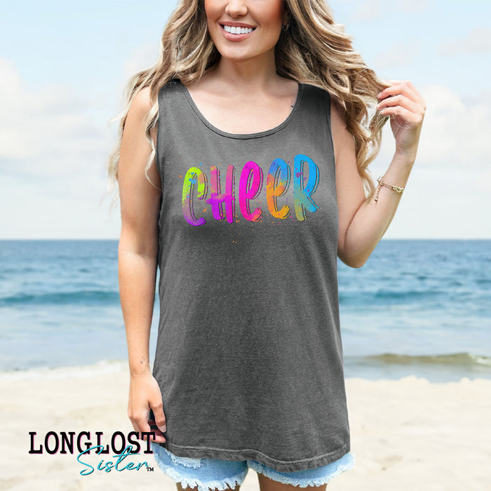 Neon Cheer Graphic Tank Top | Long Lost Sister Boutique