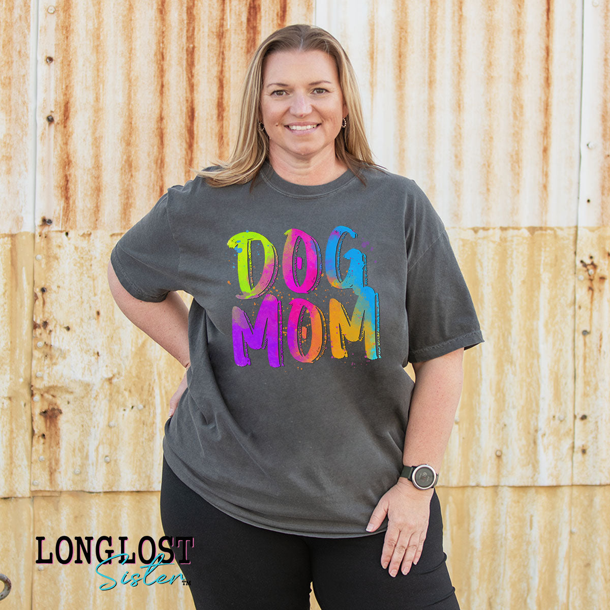 Dog Mom Neon Graphic Tee