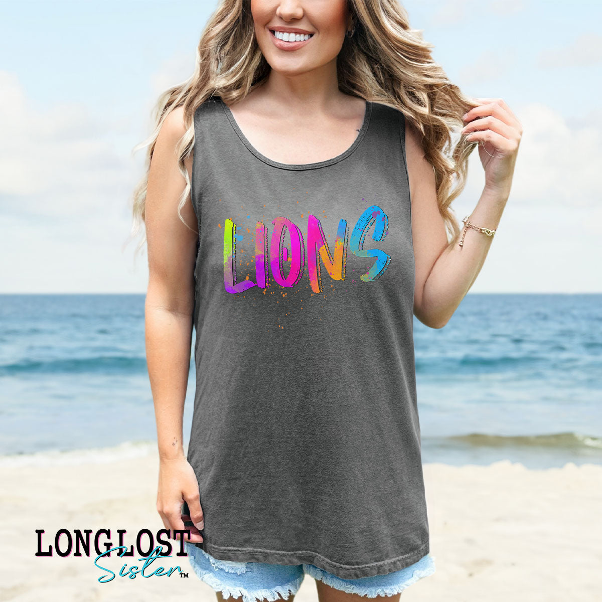 Neon Mascot Graphic Tank Top | Long Lost Sister Boutique