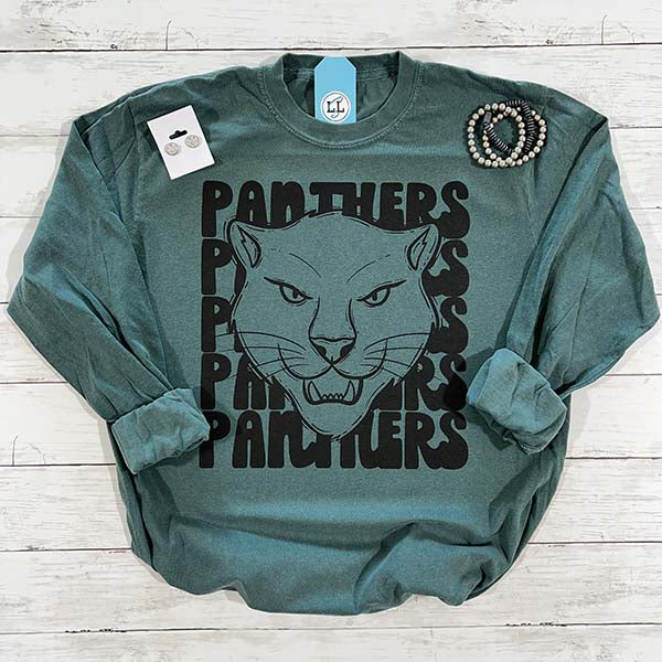 Panthers Stacked Mascot T-shirt long lost sister boutique