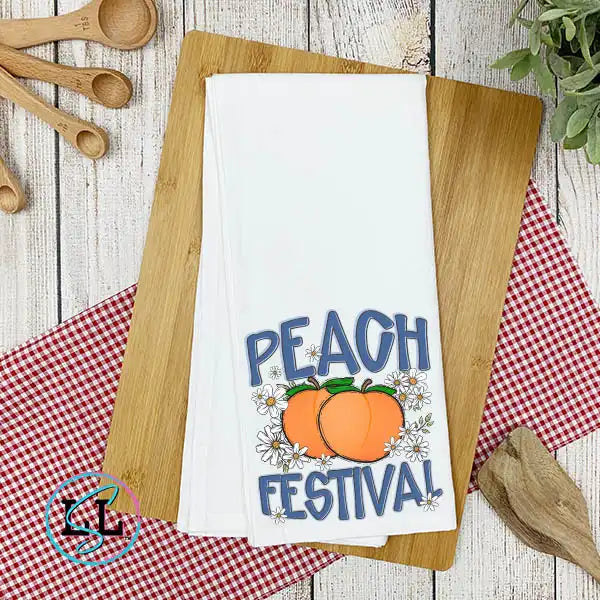 Peach Festival Kitchen Tea Towel | Long Lost Sister Boutique