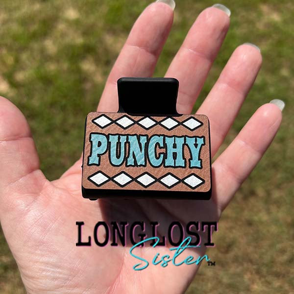 Punchy Hand Painted Small Hair Claw Clip long lost sister boutique
