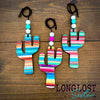 Serape Leatherette Cactus Car Charms front long lost sister boutique