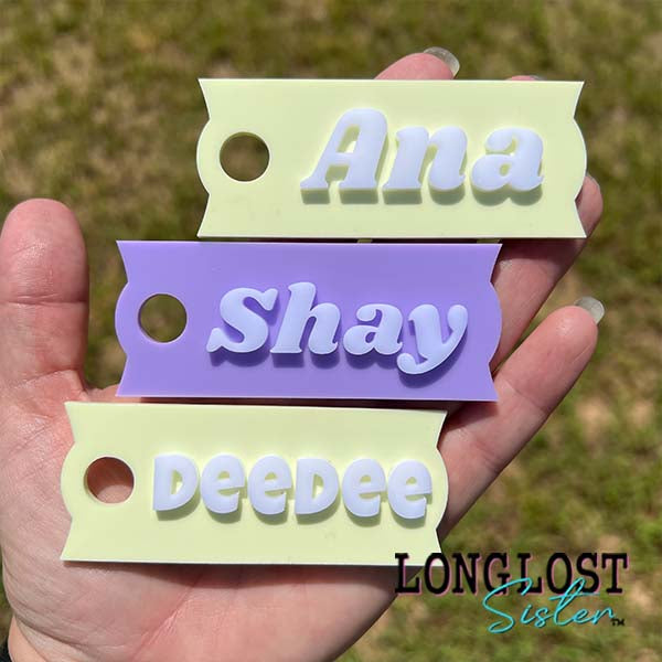 Custom Stanley Name Plates tags long lost sister boutique