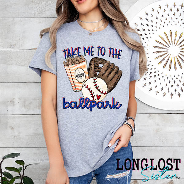 Take Me to the Ballpark Baseball Stars T-Shirt