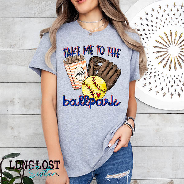 Take Me to the Ballpark Softball Stars T-Shirt