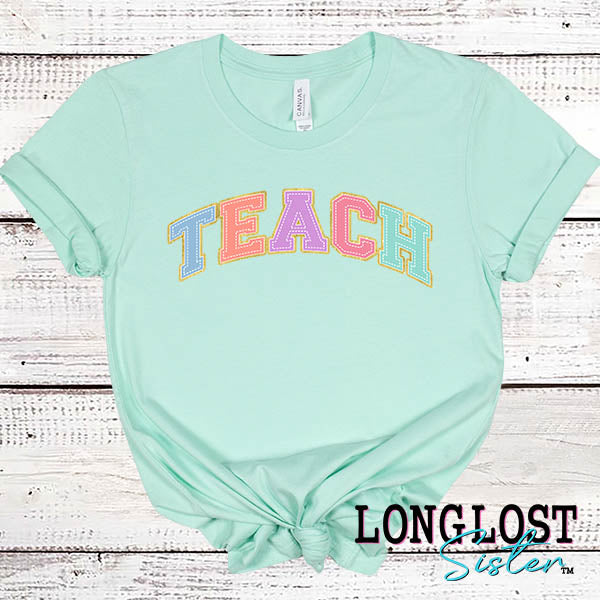 Teach Pastels Short Sleeve T-Shirt long lost sister boutique