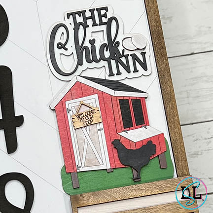 The Chick Inn Chicken Coup Interchangeable for Address Plaque