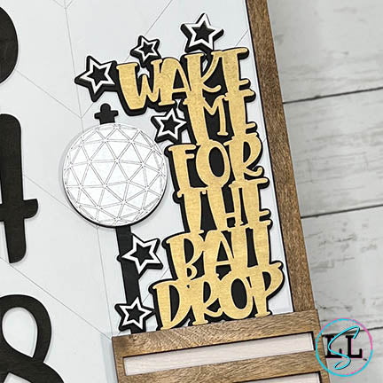 Wake Me For the Ball Drop New Years Interchangeable for Address Plaque