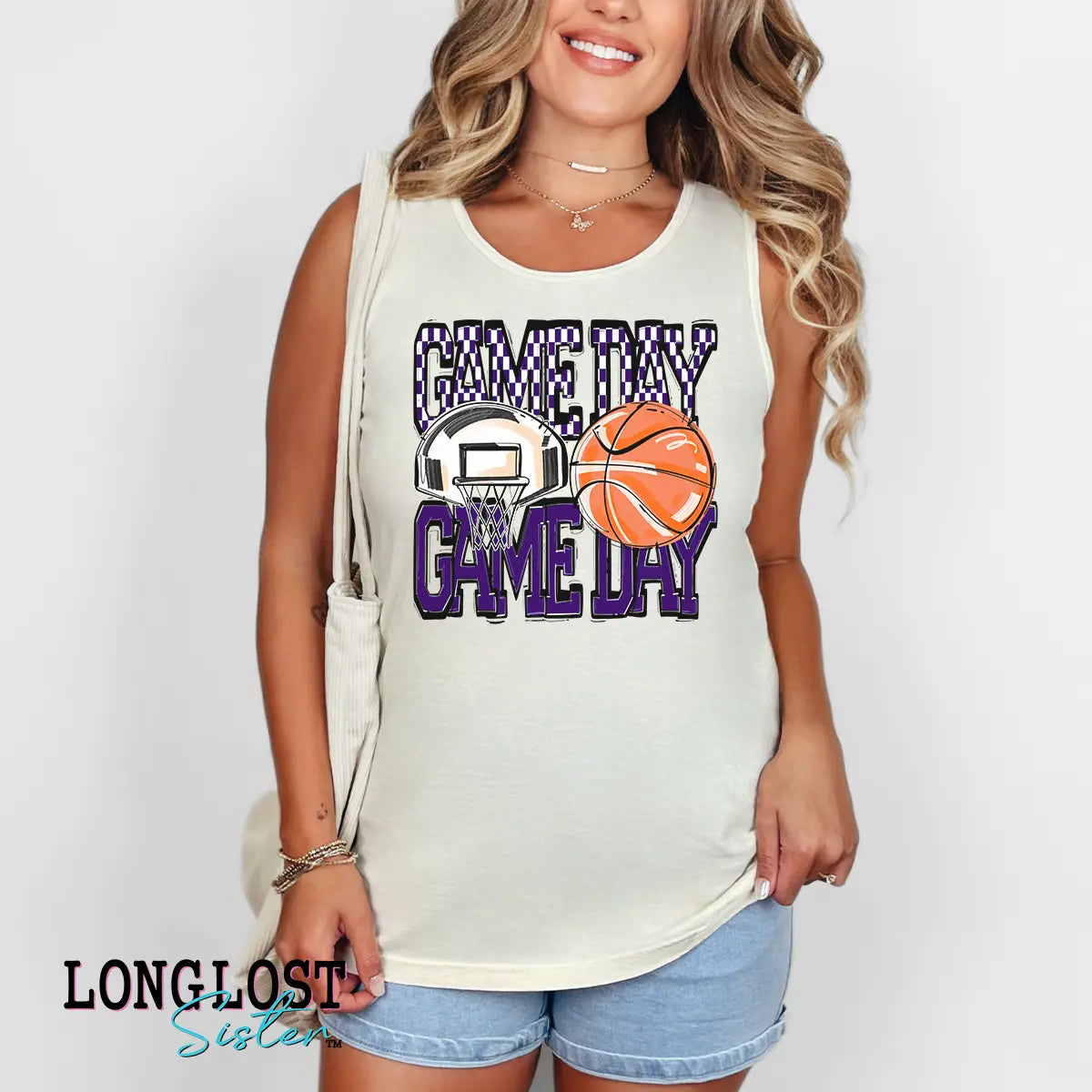 Basketball Game Day Graphic Tank Top | Long Lost Sister Boutique