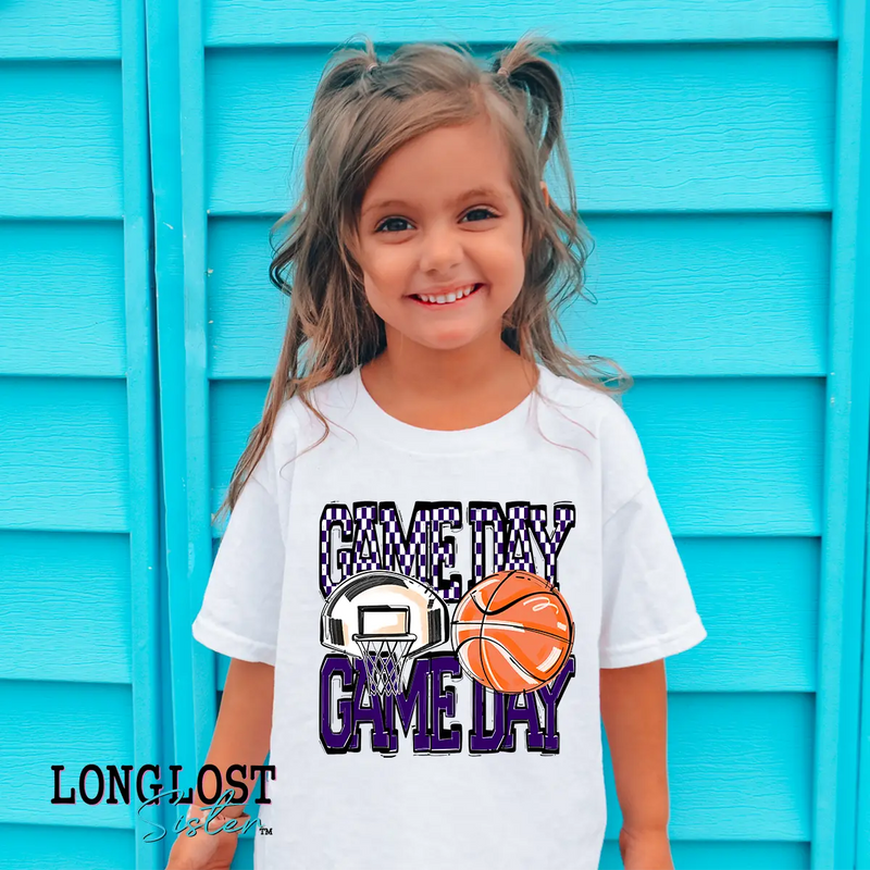Basketball Game Day Kids T-shirt | Long Lost Sister Boutique