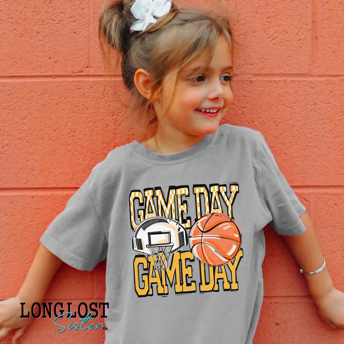 Basketball Game Day Kids T-shirt | Long Lost Sister Boutique