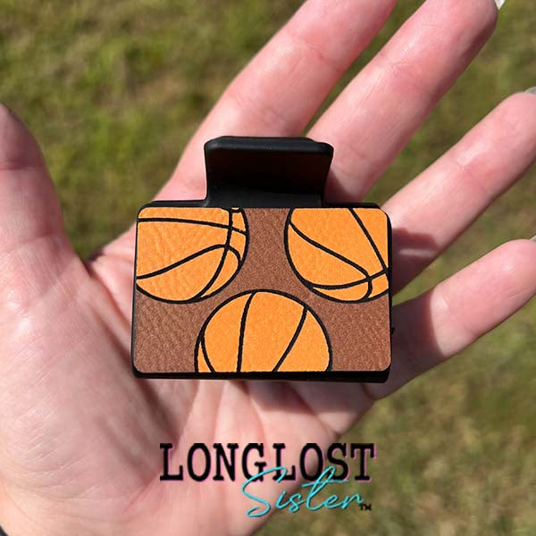 Basketball Hand Painted Small Hair Claw Clip long lost sister boutique