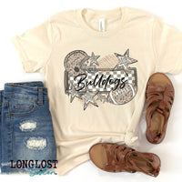 Camo Checker Football Custom Mascot Kids T-shirt | Long Lost Sister Boutique