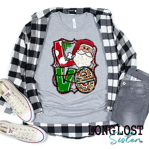 Christmas Love Santa Short Sleeve T-shirt