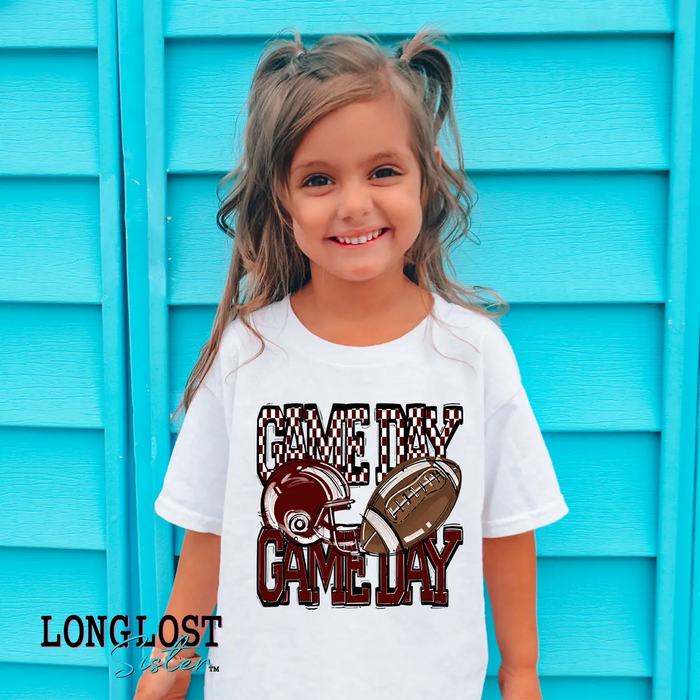 Football Game Day Kids T-shirt | Long Lost Sister Boutique