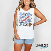 Baseball Collage Custom Team & Number Tank Top | Long Lost Sister Boutique