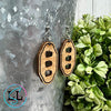 Pumpkin Cutout Wood Dangle Earrings