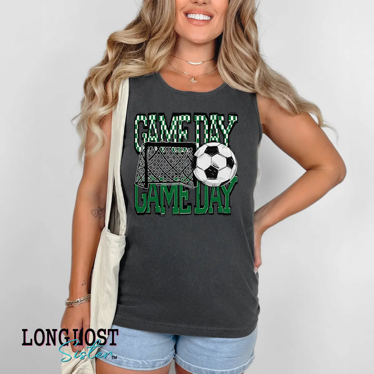 Soccer Game Day Graphic Tank Top | Long Lost Sister Boutique