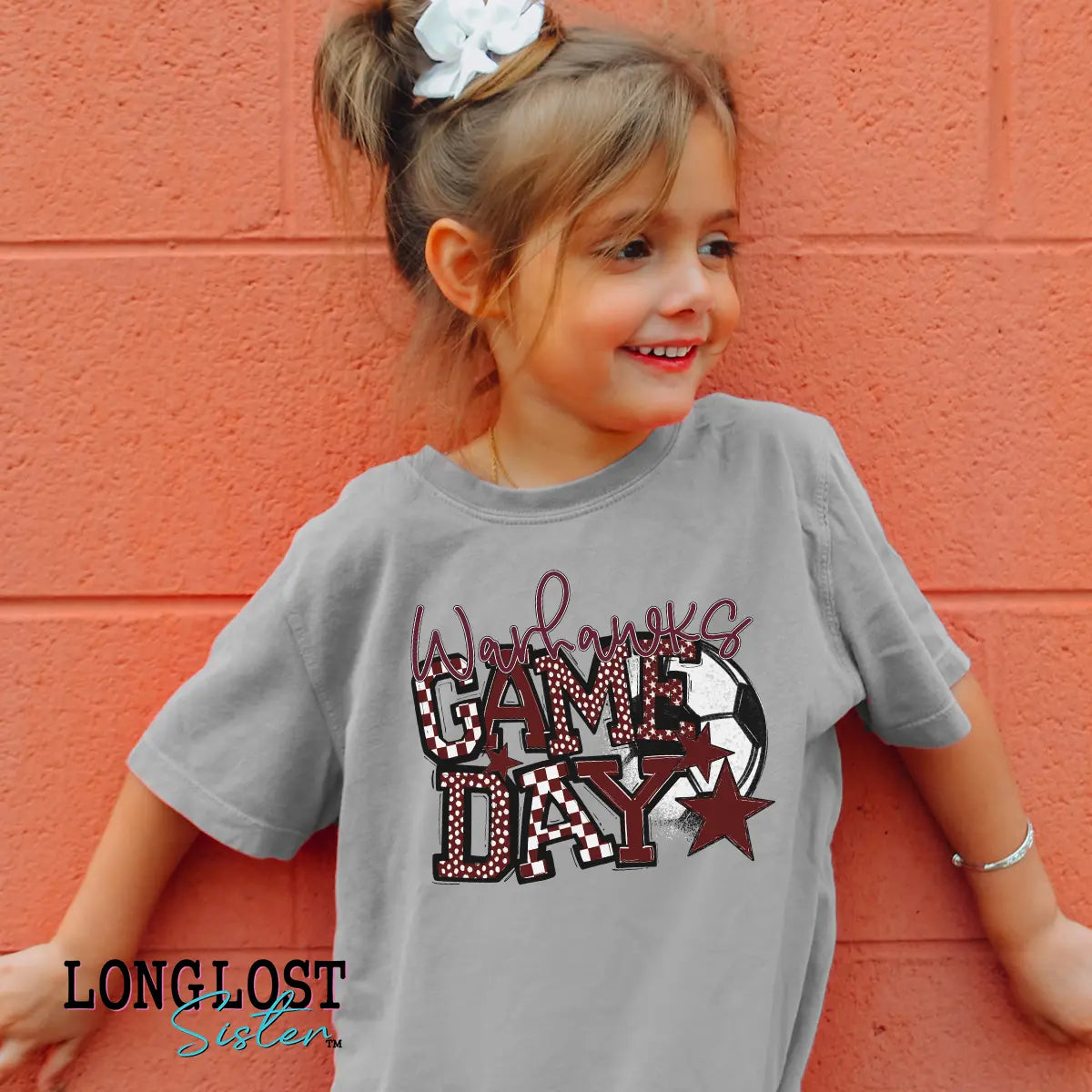 Soccer Game Day Team Name Kids T-shirt | Long Lost Sister Boutique