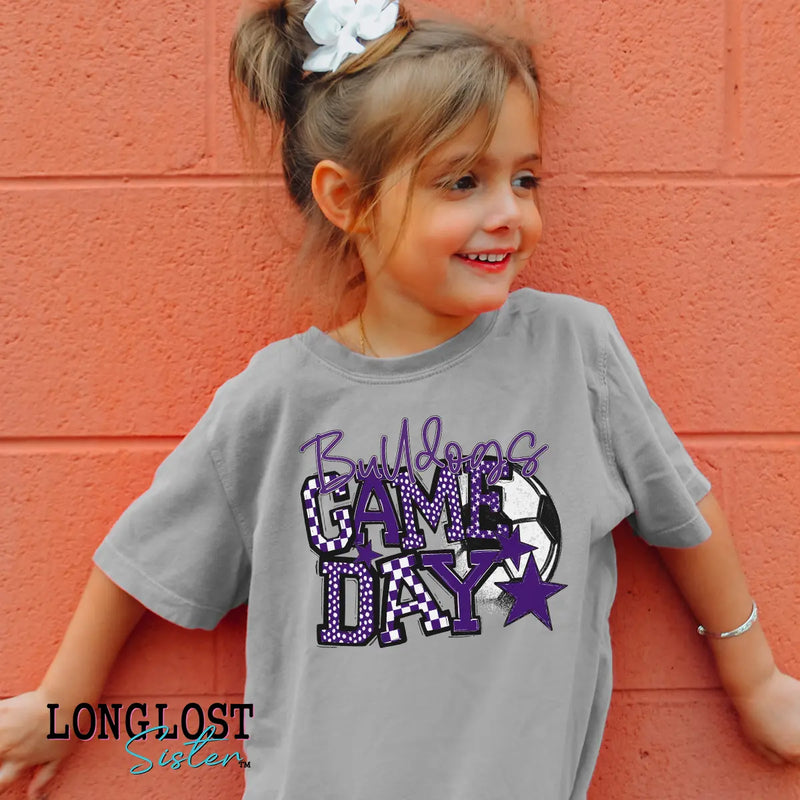 Soccer Game Day Team Name Kids T-shirt | Long Lost Sister Boutique