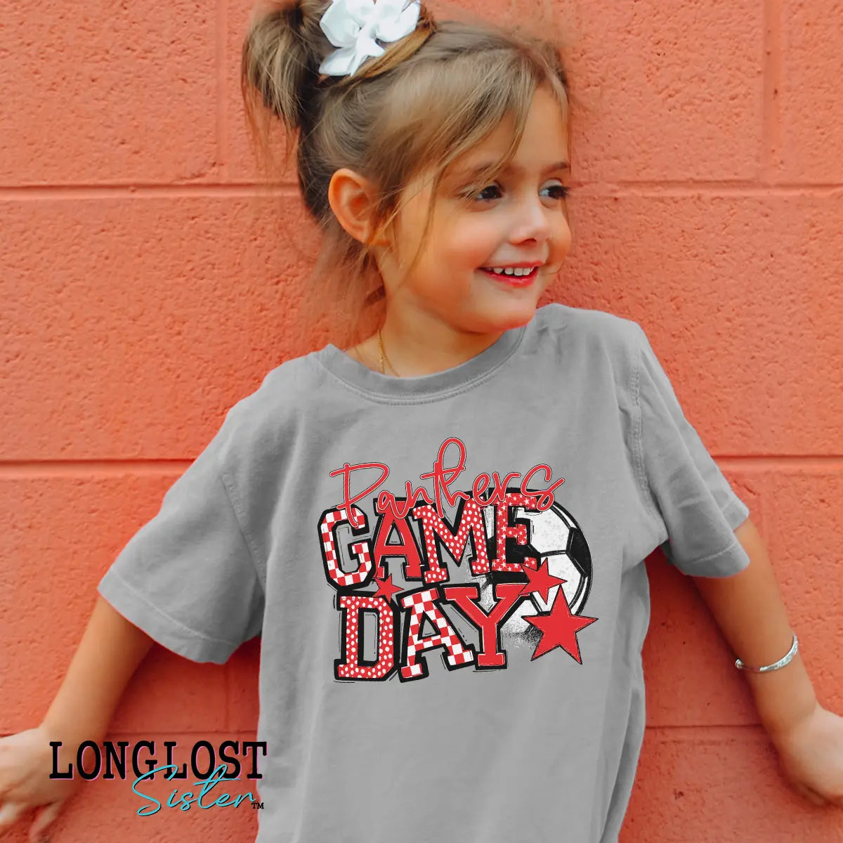 Soccer Game Day Team Name Kids T-shirt | Long Lost Sister Boutique