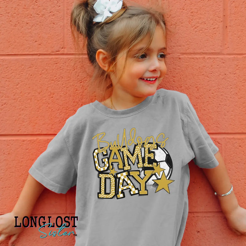 Soccer Game Day Team Name Kids T-shirt | Long Lost Sister Boutique