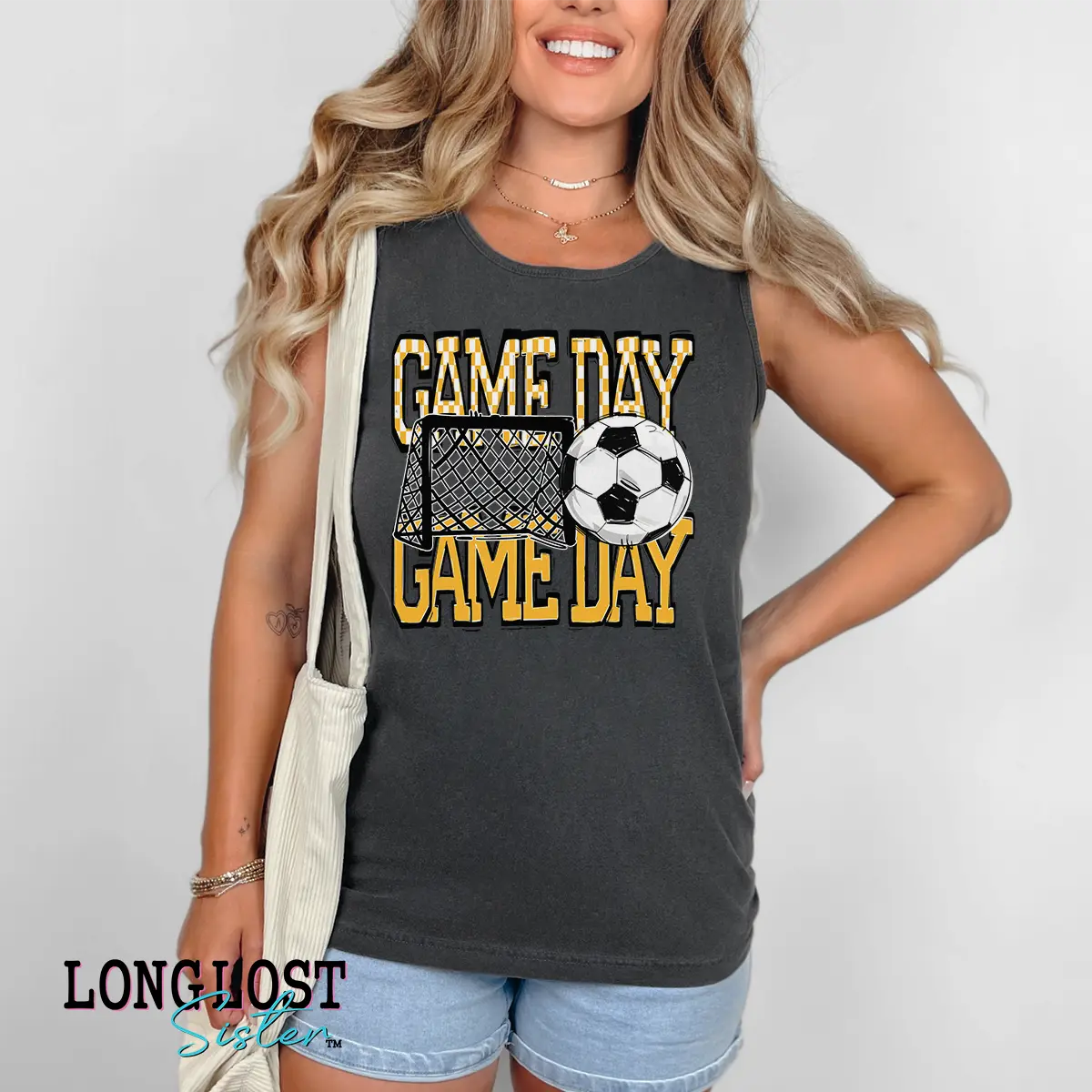 Soccer Game Day Graphic Tank Top | Long Lost Sister Boutique