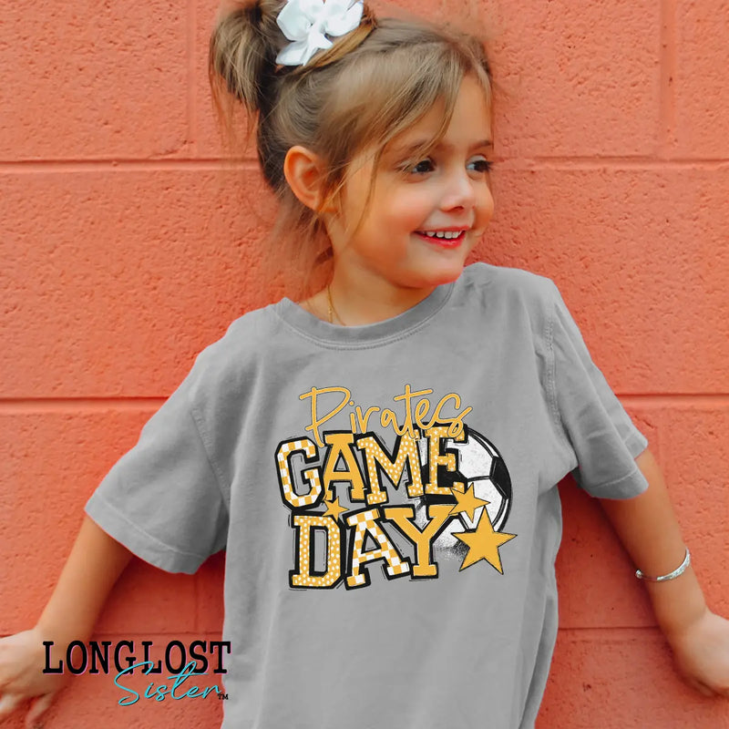 Soccer Game Day Team Name Kids T-shirt | Long Lost Sister Boutique