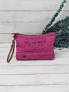 Just Pink Pouch with Wristlet Long Lost Sister Boutique